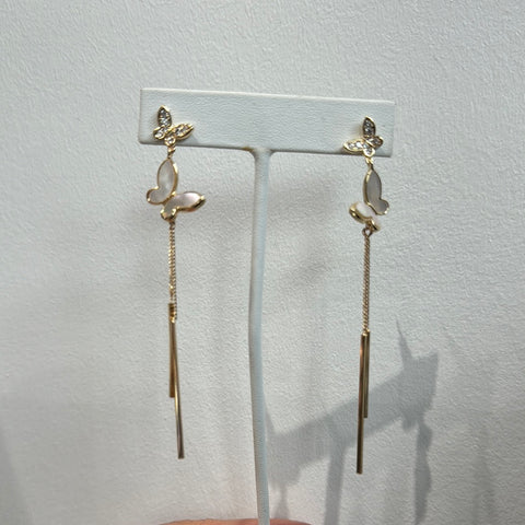 BUTTERFLY EARRING GOLD DIPPED