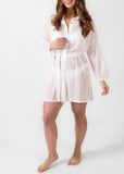 ESCAPE MESH T-SHIRT DRESS WHITE