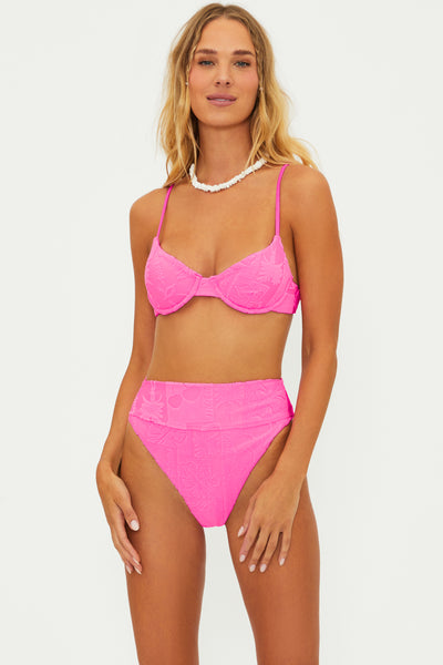 CAMILLA TOP STRAWBERRY STAND TERRY