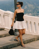 SIENNA MINI DRESS BLACK/CREAM