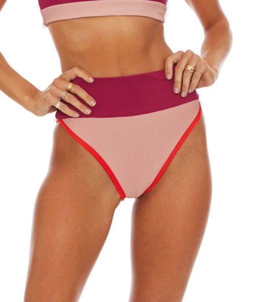 EMMY BOTTOM MERLOT COLORBLOCK