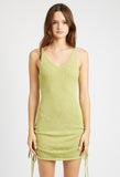 SAGE SIDE SRUNCH MINI DRESS