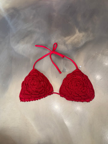ROSE RED BIKINI TOP
