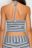 NAUTICAL STRIPE HALTER SET