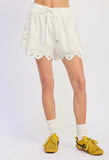 SHELLS OR HIGH WATER WHITE SHORT