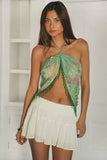 SERAYA BEADED HALTER SCARF TOP