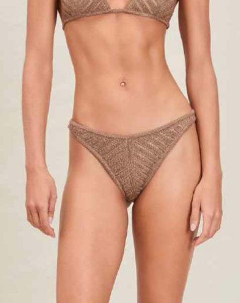 LOLA METALLIC KNIT BOTTOM TRUFFLE