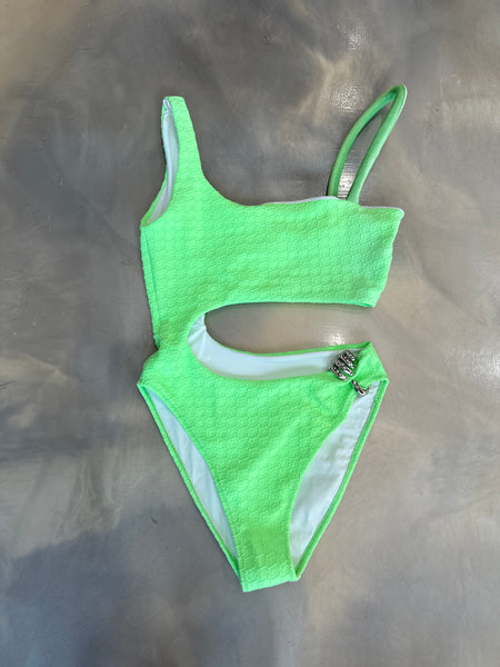 SAMANTHA ONE PIECE HIGH LEG LIME