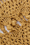 GOLDEN DUNE CROCHET FRINGE DRESS