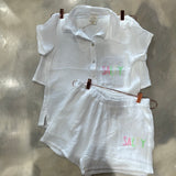 SALTY GAUZE BUTTON DOWN & SHORT