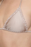 NICK RUFFLE SATIN TOP BIRTHDAY SUIT