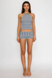 NAUTICAL STRIPE HALTER SET