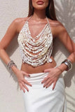 PEARL SHELL LAYERED TANK TOP