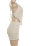 CABANA HALTER SKIRT SET