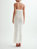FLORAL LACE-UP BODYCON BEACH DRESS