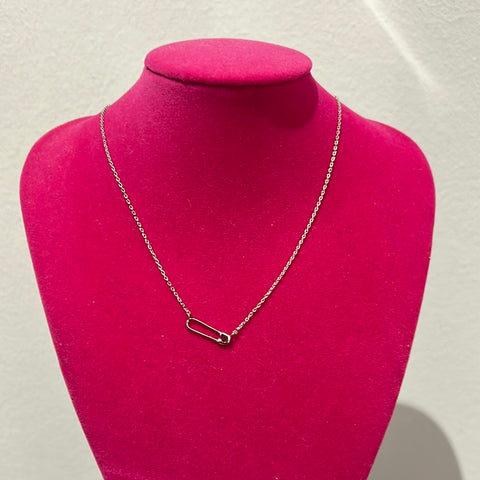 PAPERCLIP STERLING SILVER NECKLACE