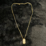 GOLD PLATED CZ STONES DOG TAGS
