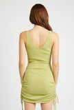 SAGE SIDE SRUNCH MINI DRESS