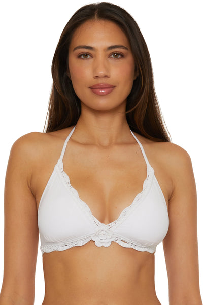 COLETTE BANDED HALTER WHITE