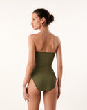 SHELY BANDEAU ONE PIECE FULL OLIVE