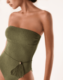 SHELY BANDEAU ONE PIECE FULL OLIVE