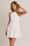 WHITE DENIM MINI DRESS