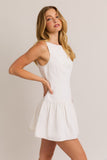 WHITE DENIM MINI DRESS