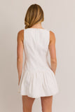 WHITE DENIM MINI DRESS