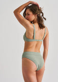 RETRO WAIST WIDE BAND BOTTOM ICEBERG GREEN