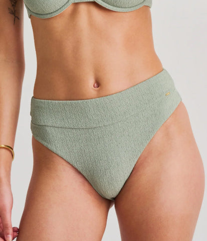 RETRO WAIST WIDE BAND BOTTOM ICEBERG GREEN