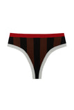 LA PLAGE BOTTOM IN BLACK/BROWN STRIPE