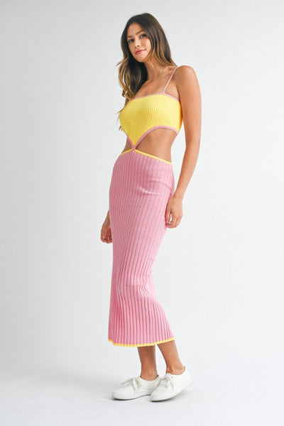 SHELDON MIDI DRESS IN PINK