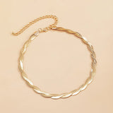 STAINLESS STEEL TWISTED SNACK CHAIN NECKLACE