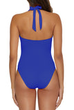 PERSIAN BLUE TWIST FRONT ONE PIECE