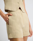 AIR LINEN TROUSER SHORT JUTE