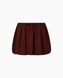 AIR LINEN BUBBLE MINI SKIRT