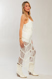 OPEN FRINGE COVER UP WHITE