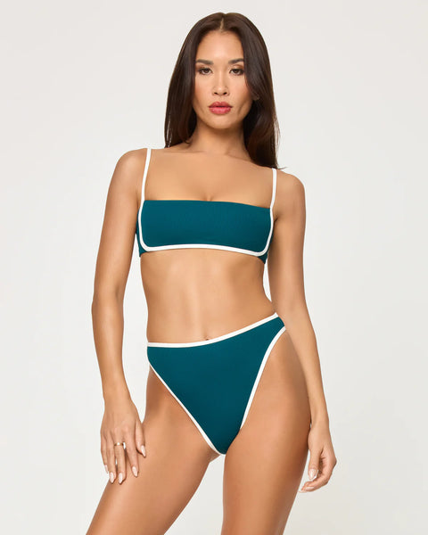 HAZEL TOP DEEPTEAL/CREAM
