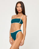 HAZEL TOP DEEPTEAL/CREAM