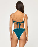 HAZEL TOP DEEPTEAL/CREAM