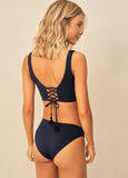 FRENCH NAVY ALLURE LONG LINE TRI TOP