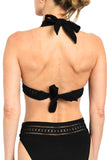 ISABELLE HALTER BRA BIKINI TOP BLACK