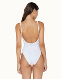 WHITE SAND BEADED BRYNN ONE PIECE