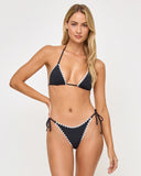 ZAHRA BIKINI TOP BLACK/CREAM
