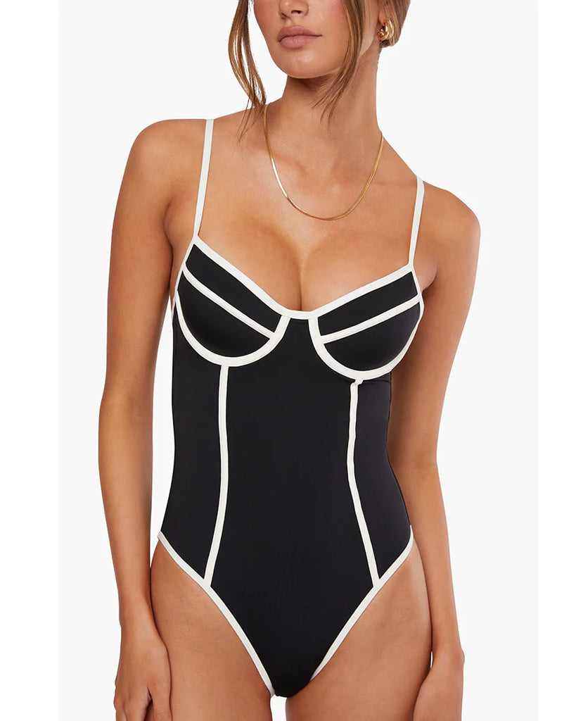 DANIELLE ONE PIECE BLACK OFF WHITE