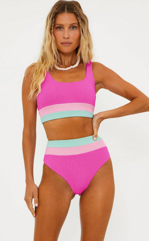 MACKENZIE TOP BLOOSOM COLORBLOCK SCRUNCH