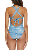 WASHED AWAY ONE PIECE ICE BLUE