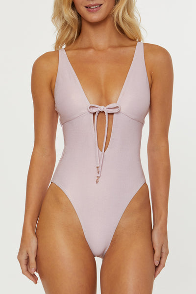 SEA SHELL PLUNGE ONE PIECE PRIMEROSE PINK