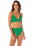 ENCHANTING EMERALD PARADE LONG LINE BIKINI TOP