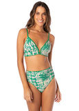 ENCHANTING EMERALD PARADE LONG LINE BIKINI TOP